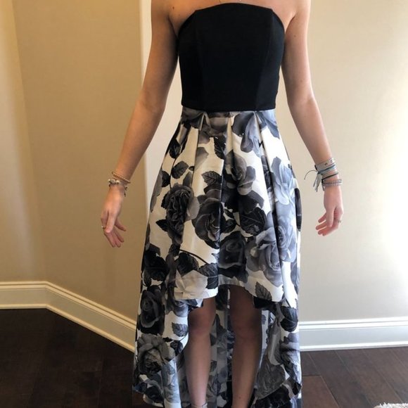 Speechless Strapless Black & White High-Low Prom/Evening Gown/Dress - Picture 1 of 9